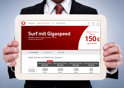 Vodafone führt Verbesserungen im Kabel-Internet für 270.000 Haushalte durch