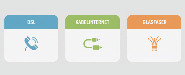 DSL Kabel Glasfaser
